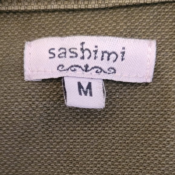 Women's Sashimi Army Green Blazer Jacket Size Medium - Picture 5 of 6